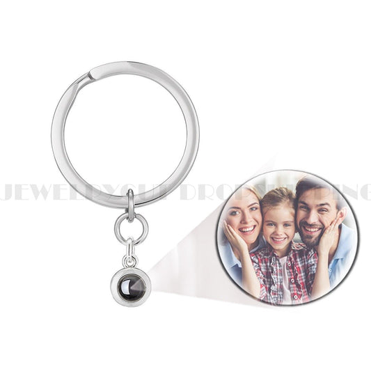 Personalized Circle Photo Keychain